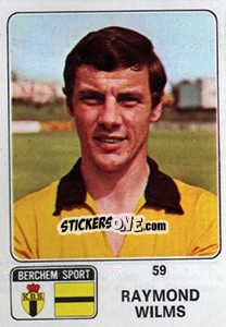 Sticker Raymond Wilms - Football Belgium 1973-1974 n. 59 - Panini