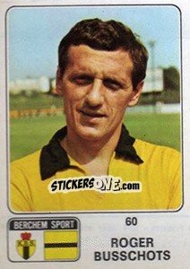 Sticker Roger Busschots - Football Belgium 1973-1974 n. 60 - Panini