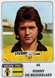 Sticker Ronny de Beuckelaer - Football Belgium 1973-1974 - Panini