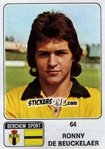 Sticker Ronny de Beuckelaer - Football Belgium 1973-1974 n. 64 - Panini