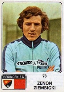 Sticker Zenon Ziembicki - Football Belgium 1973-1974 n. 78 - Panini
