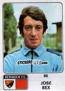 Sticker Jose Bex - Football Belgium 1973-1974 n. 86 - Panini