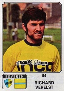 Figurina Richard Verelst - Football Belgium 1973-1974 n. 94 - Panini