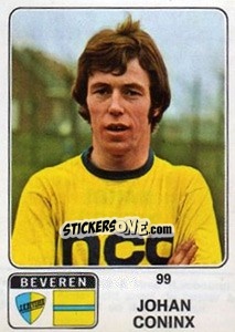 Sticker Johan Coninx - Football Belgium 1973-1974 - Panini