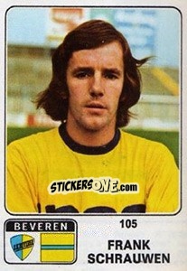 Sticker Frank Schrauwen - Football Belgium 1973-1974 n. 105 - Panini