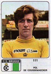 Sticker Pol de Coussemacker - Football Belgium 1973-1974 n. 111 - Panini