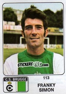 Sticker Franky Simon - Football Belgium 1973-1974 n. 113 - Panini