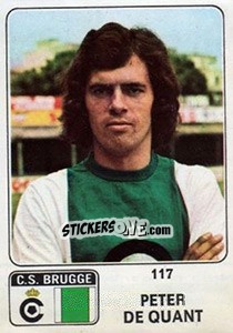 Sticker Peter de Quant - Football Belgium 1973-1974 - Panini