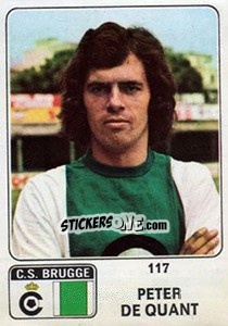Sticker Peter de Quant - Football Belgium 1973-1974 n. 117 - Panini