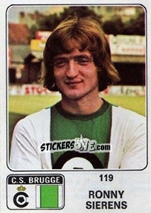 Sticker Ronny Sierens - Football Belgium 1973-1974 - Panini