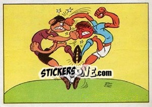 Sticker Cartoon (Pas D'Accord) - Football Belgium 1973-1974 - Panini