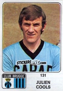 Sticker Julien Cools - Football Belgium 1973-1974 n. 131 - Panini