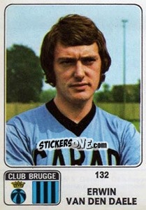 Sticker Erwin van den Daele - Football Belgium 1973-1974 n. 132 - Panini