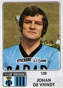 Sticker Johan de Vrindt - Football Belgium 1973-1974 n. 139 - Panini