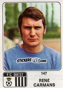 Sticker Rene Carmans - Football Belgium 1973-1974 - Panini