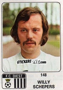 Sticker Willy Schepers - Football Belgium 1973-1974 - Panini