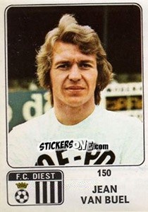 Sticker Jean van Buel - Football Belgium 1973-1974 - Panini