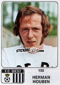 Sticker Herman Houben - Football Belgium 1973-1974 n. 155 - Panini