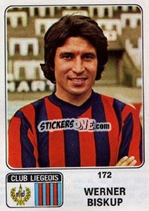 Sticker Werner Biskup - Football Belgium 1973-1974 - Panini