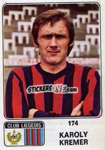 Sticker Karoly Kremer - Football Belgium 1973-1974 n. 174 - Panini