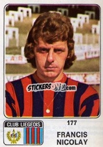 Cromo Franck Nicola - Football Belgium 1973-1974 n. 177 - Panini