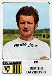 Sticker Dimitri Davidovic - Football Belgium 1973-1974 n. 191 - Panini