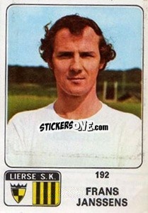 Figurina Frans Janssens - Football Belgium 1973-1974 n. 192 - Panini