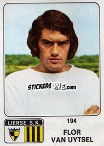 Sticker Flor van Uytsel - Football Belgium 1973-1974 n. 194 - Panini