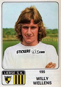 Sticker Willy Wellens - Football Belgium 1973-1974 n. 195 - Panini