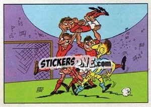 Sticker Cartoon (Obstruction) - Football Belgium 1973-1974 - Panini