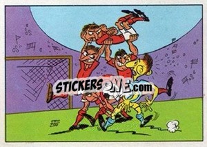 Figurina Cartoon (Obstruction) - Football Belgium 1973-1974 n. 196 - Panini