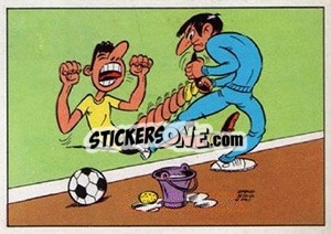 Sticker Cartoon - Football Belgium 1973-1974 - Panini