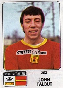 Cromo John Talbut - Football Belgium 1973-1974 n. 203 - Panini