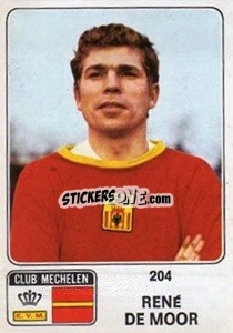 Sticker Rene de Moor - Football Belgium 1973-1974 - Panini