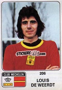 Cromo Louis de Weerdt - Football Belgium 1973-1974 - Panini