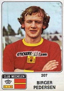 Sticker Birger Petersen - Football Belgium 1973-1974 n. 207 - Panini