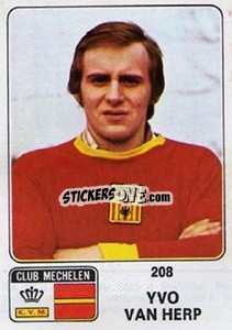 Sticker Yvo van Herp - Football Belgium 1973-1974 - Panini