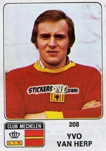 Cromo Yvo van Herp - Football Belgium 1973-1974 n. 208 - Panini