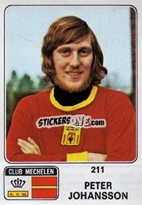Cromo Peter Johansson - Football Belgium 1973-1974 - Panini