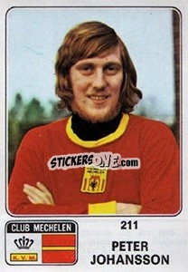 Sticker Peter Johansson - Football Belgium 1973-1974 n. 211 - Panini