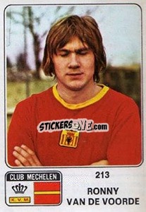 Sticker Ronny van de Voorde - Football Belgium 1973-1974 n. 213 - Panini