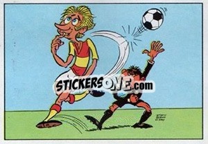 Sticker Cartoon (Jeu de Main) - Football Belgium 1973-1974 - Panini