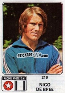 Sticker Nico de Bree - Football Belgium 1973-1974 n. 219 - Panini