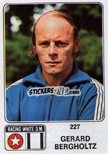 Cromo Gerard Bergholtz - Football Belgium 1973-1974 - Panini
