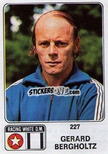 Cromo Gerard Bergholtz - Football Belgium 1973-1974 n. 227 - Panini
