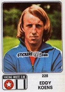 Sticker Eddy Koens - Football Belgium 1973-1974 - Panini