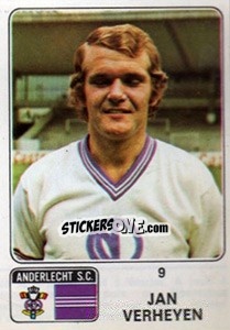 Figurina Jan Verheyen - Football Belgium 1973-1974 - Panini