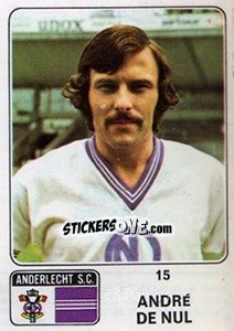 Cromo André de Nul - Football Belgium 1973-1974 - Panini