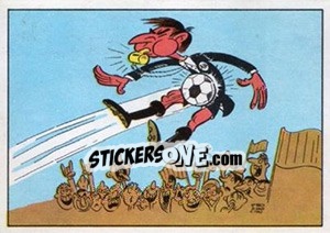 Sticker Cartoon (L'Arbitre) - Football Belgium 1973-1974 - Panini