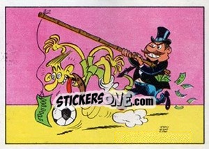 Sticker Cartoon (Le President) - Football Belgium 1973-1974 - Panini